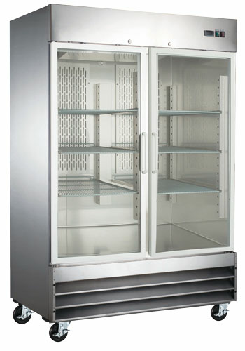 Omcan 51026 Refrigerated Display Two-Door Merchandiser