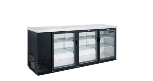 Dukers Appliance Co DBB72-H3 Back Bar Cooler Three-Door Refrigerated Cabinet