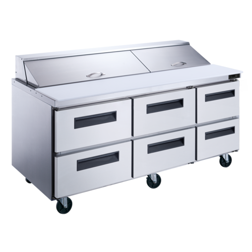 Dukers Appliance Co DSP72-30M-D6 Refrigerated Counter Mega Top Sandwich/Salad Unit