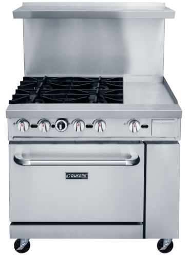 Dukers Appliance Co DCR36-4B12GM Gas Range 36-Inch Restaurant Model