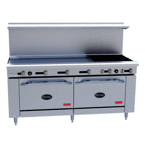 Royal Range Delux Series RDR-12-CC Gas Range 72-Inch Restaurant
