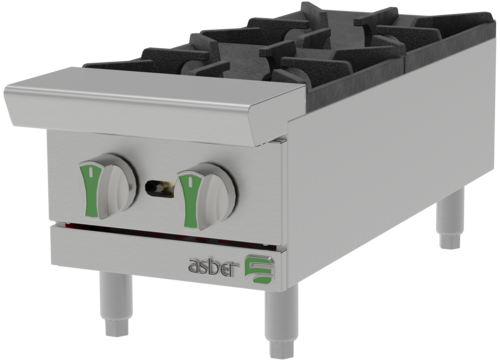 Asber USA Emerald AEHP 2 12 EM Hotplate Countertop Gas