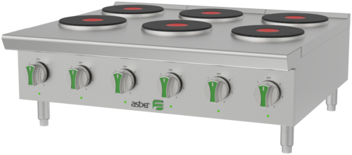 Asber USA Emerald AEHP 6 36 EM Hotplate Countertop Gas