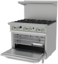 Asber USA Emerald AER 6 36 C EM Gas Range 36-Inch Restaurant Size