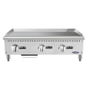 Atosa USA ATMG-36 CookRite Heavy Duty Griddle Gas Countertop 36W x 28-5D x 15-1H 3/4 Thick Plate 3 Burners 90000 BTU