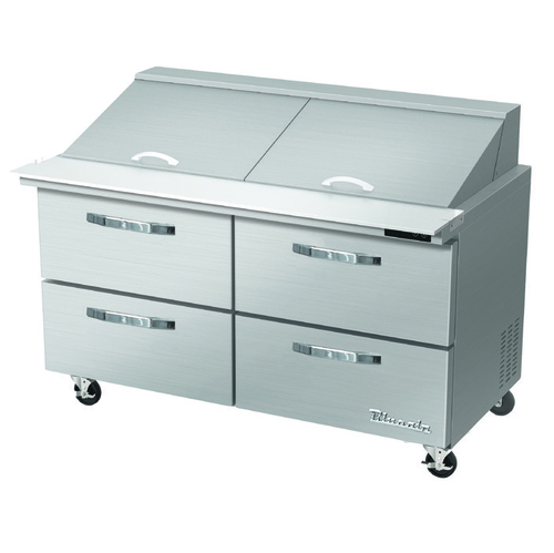 Blue Air BLMT60-D4-HC 60" Mega Top Refrigerated Sandwich & Salad Prep Table with 4 Drawers