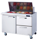 Blue Air BLMT60-D2R-HC 60" Mega Top Sandwich & Salad Prep Table, 2 Drawers + 1 Door