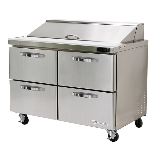 Blue Air BLPT48-D4-HC 48" Refrigerated Sandwich & Salad Prep Table with 4 Drawers