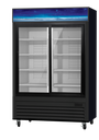 Blue Air BGM47SLB-HC 54" Two-Door Sliding Glass Merchandiser Refrigerator, Black, 41 cu. ft.