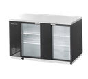 Blue Air BBB69-3SG-HC 69" Two-Section Glass Door Back Bar Cooler, 23.4 cu. ft.
