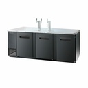 Blue Air BDD90-4S-HC 90" Draft Beer Cooler, 4 Keg Kegerator with 4 Faucets