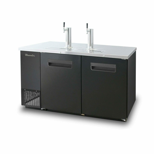 Blue Air BDD59-2S-HC 59" Draft Beer Cooler, 2 Keg Kegerator with 2 Faucets