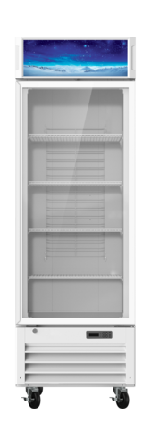 Blue Air BGM23W-HC 23 cu. ft. Single Glass Door Merchandiser Refrigerator, White