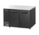 Blue Air BBB59-2S-HC 59" Two-Section Solid Door Back Bar Cooler, Stainless Steel, 19.4 cu. ft.