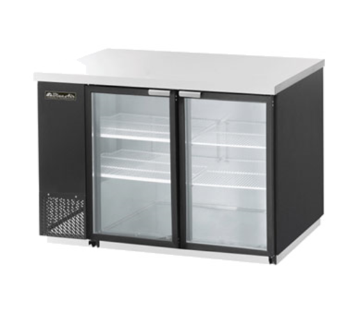 Blue Air BBB59-2SG-HC 59" Two-Section Glass Door Back Bar Cooler, 19.4 cu. ft.