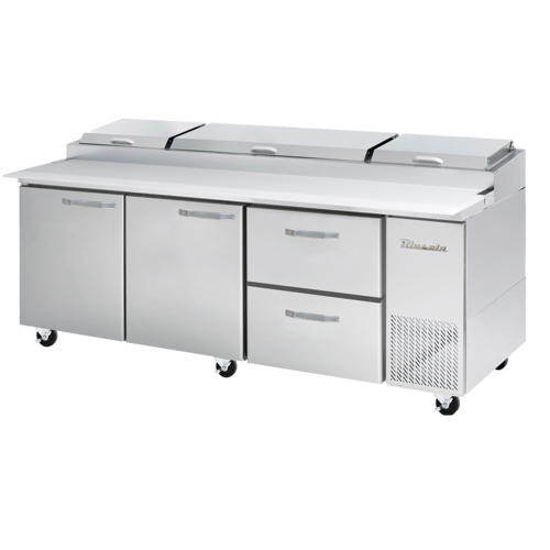 Blue Air BAPP93-D2R-HC 93" Pizza Prep Table, 2 Right Drawers & 2 Doors