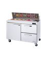 Blue Air BLPT60-D2R-HC 60" Refrigerated Sandwich & Salad Prep Table, 2 Right Drawers & Left Door