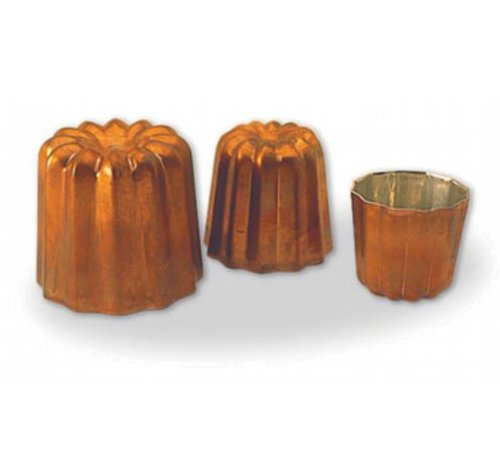 Matfer Bourgeat 340416 Pastry Mold Copper Tin-lined Cannelé 1 3/4 Inch