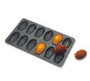 Matfer Bourgeat Exopan 310731 Baking Sheet Nonstick Steel Madeleine 3-Inch 12 Cavities