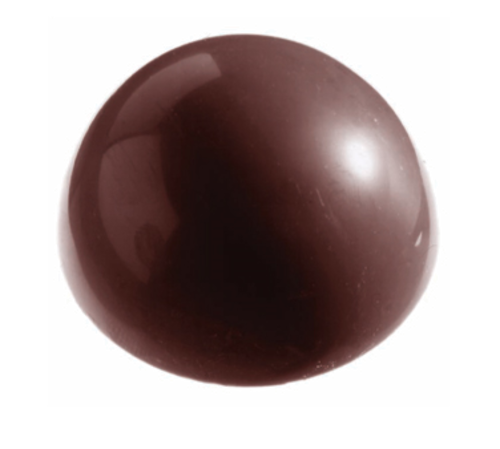 Matfer Bourgeat 380154 Candy Mold Polycarbonate Half Spheres 2 3/4" 6 Cavities