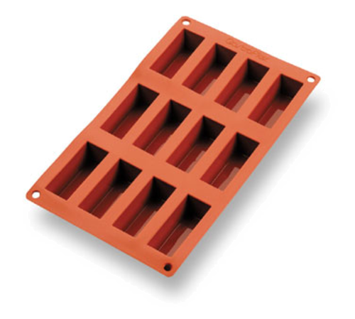 Matfer Bourgeat Gastroflex 257985 Baking Sheet Mini Cakes Mold 12 Cavities 2 3/4"x 1 1/4"