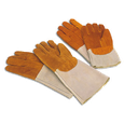 Matfer Bourgeat 773012 Heat Resistant Gloves Leather Protection Oven Gloves 7 3/4 Inch