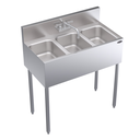 Krowne Metal Corporation CS-1836 Convenience Store Sink Three Compartment 36W x 19D x 42-1/2H NSF Stainless Steel