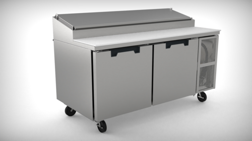 Randell RP83CRR-N22-PCB Refrigerated Counter Pizza Prep Table 83-Inch