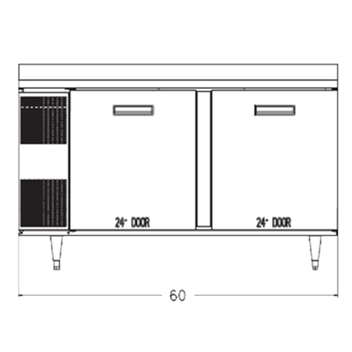 Randell 9205F-290 Freezer Counter Work Top