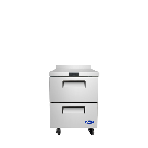 Atosa USA MGF8423GR Worktop Refrigerator, 27-1/2"W, 2 Drawers, 7.15 Cu Ft, Stainless Steel, R290