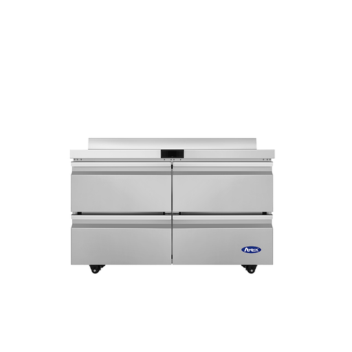 Atosa USA AWR48D4 Worktop Refrigerator, 4 Drawers, 48-1/4"W, 12.22 cu. ft., Backsplash, Stainless Steel, R290
