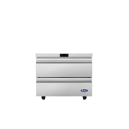 Atosa USA AUR36D2 Undercounter Refrigerator, 2 Drawers, 36-3/8"W, 9 cu. ft., Stainless Steel, R290, ETL