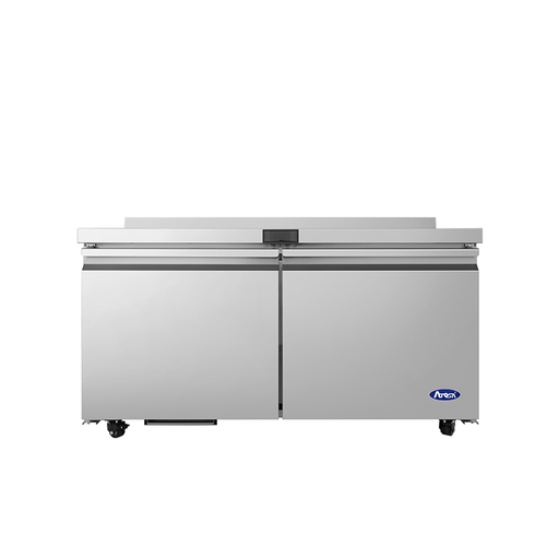 Atosa USA AWR60SD Worktop Refrigerator, 2 Doors, 60-1/4"W, 15.5 cu. ft., Backsplash, R290, ENERGY STAR
