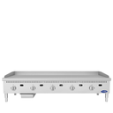 Atosa USA ATG-6024-S CookRite Polished Steel Gas Griddle, 60"W, 60" x 24" Plate, 5 Burners, 150,000 BTU, Thermostatic