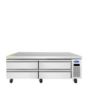 Atosa USA MGF8463GR Chef Base Freezer, 4 Drawers, 72"W, 4.9 cu. ft., Stainless Steel, R290, ENERGY STAR