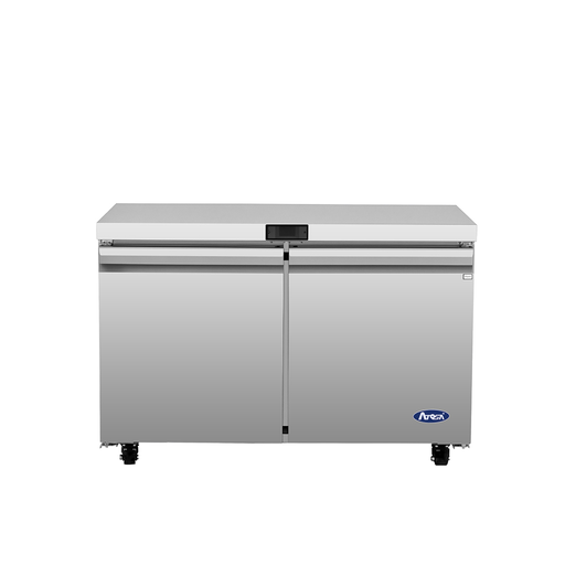 Atosa USA AUF48SD Undercounter Freezer, 2 Solid Doors, 48-1/4"W, 11.8 cu. ft., Stainless Steel, R290