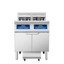 Atosa USA AEFF-50-2T Electric Fryer Battery, Double Vat, Left Full / Right Split, 50 + 2(25) lb, Built-In Filtration, 208V 3-Ph