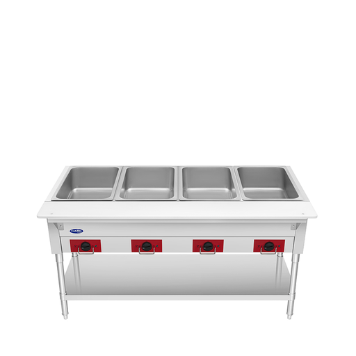 Atosa USA EHS-OW-4 Electric Steam Table, 4 Open Wells, 58-1/4"W, Dry Heat, 1900W, 120V
