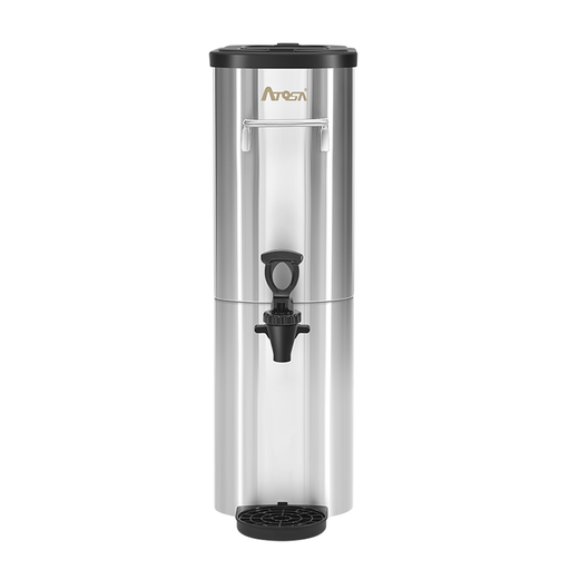 Atosa USA TD-3T-DT Tea Dispenser, 3 Gal., Tall with Drip Tray, Stainless Steel, No-Drip Spigot, NSF
