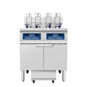 Atosa USA AEFF-50-2B Electric Fryer Battery with Auto Lift, Double Full Vat, 2 x 50 lb, Built-In Filtration, 208V 3-Ph
