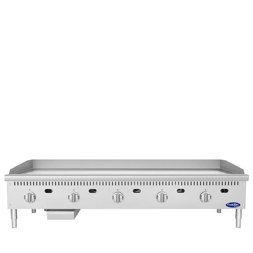Atosa USA ATG-6024-C Chrome Plated Gas Griddle, 60"W, 5 Burners, Thermostatic, 150,000 BTU