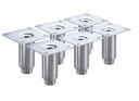 Krowne Metal Corporation BS-103 Legs 4 Stainless Steel for Back Bar Coolers Set of 6