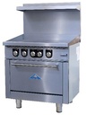 Comstock Castle CS-ER36-36G-208 36 Inch Electric Restaurant Range Full 36 Inch Griddle 3 Elements Oven 17 kW 208V 3 Phase