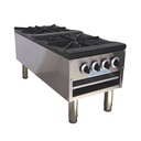 Comstock Castle CCSP-2 24 Inch Gas Stock Pot Range 2 Double Burner Sections 220,000 BTU Cast Iron Grates Stainless Steel