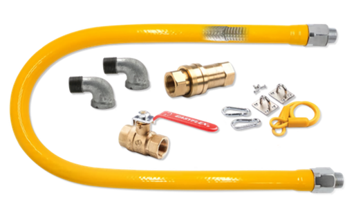 Steel Works SWEFGC-FS-034-KI-60 Gas Connector Hose Kit Stainless Steel