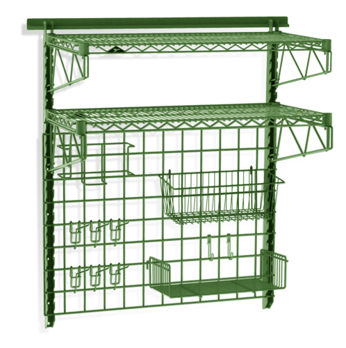 Steel Works SW1836GW-45P2 Track Shelving Kit Galvanized Steel