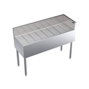 Krowne Metal Corporation KR19-C48R Royal Series Underbar Corner Drainboard 48W x 19D x 36-1/2H NSF Stainless Steel