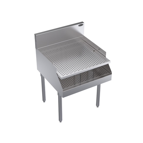 Krowne Metal Corporation KR24-RG24 Royal Series Underbar Recessed Drainboard 24W x 24D Stainless Steel NSF