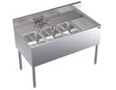 Krowne Metal Corporation KR24-43L Royal Series Underbar Sink Unit Three Compartment 48W x 24D NSF