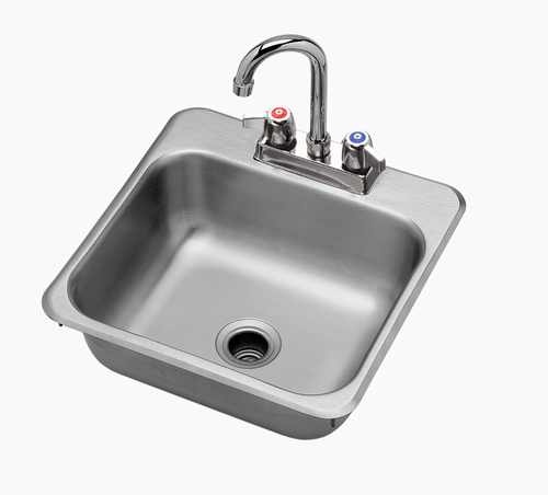 Krowne Metal Corporation HS-1515 Drop-In Hand Sink 15W x 15D x 5-3/16H OA Stainless Steel NSF Compliant